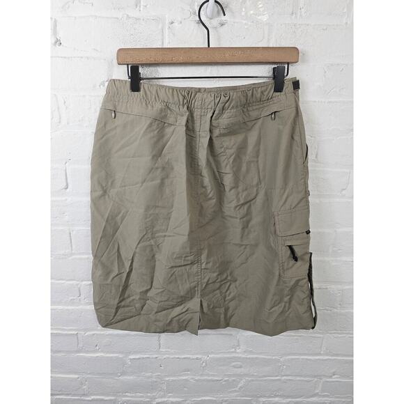 REI Women's Hiking Outdoor Belted Skirt Regular Fit Flat Front Tan Size 10 - Picture 2 of 4